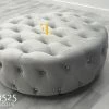 Furniture Imports LTD 3+2 SOFAS Chesterfield Round Sofa FULL UPHOLSTERY Footstool