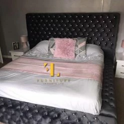 Furniture Imports LTD Parklane Plush Velvet Bedframe BED COLLECTION