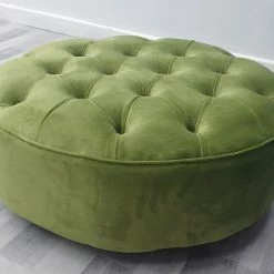 Furniture Imports LTD Round Sofa Half Upholstery Footstool 3+2 SOFAS