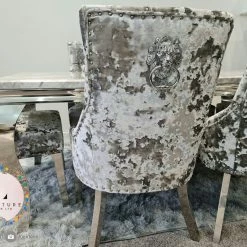 Furniture Imports LTD ALL DINING TABLE SET Danetti Lustro Crush Imperial Marble Dining Set