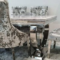 Furniture Imports LTD Danetti Lustro Crush Arianna Marble Dining Set ALL DINING TABLE SET