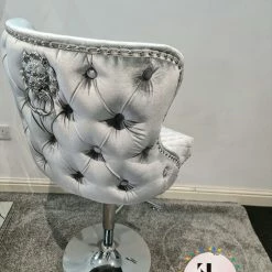 Furniture Imports LTD LUXURY BARSTOOLS Valentino Barstools - New Colours Blue Mustard Silver Pewter