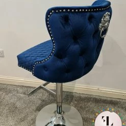 Furniture Imports LTD LUXURY BARSTOOLS Valentino Barstools - New Colours Blue Mustard Silver Pewter