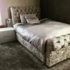 FIL Sleigh Chesterfield Crushed Velvet Bedframe