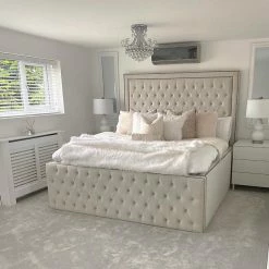 FIL BED COLLECTION EDWARDO BEDFRAME IN PLUSH VELVET