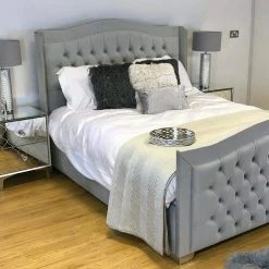 Furniture Imports LTD Alice Wingback Bedframe Plush Velvet