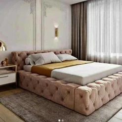 FIL ALIZA BEDFRAME PLUSH VELVET BED COLLECTION