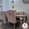 Furniture Imports LTD Chelsea Cream Dining Table Set + Orlando Circle Knockerback Dining Chairs ALL DINING TABLE SET