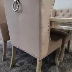 Furniture Imports LTD Chelsea Cream Dining Table Set + Orlando Circle Knockerback Dining Chairs ALL DINING TABLE SET