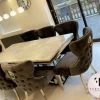 Furniture Imports LTD Phoenix Grey Marble Dining Table Set + Valentino Dining Chairs ALL DINING TABLE SET