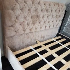 BESPOKEZ Santiago Plush Velvet Bedstead