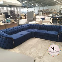 TURKISH Khalifah Corner Sofa Range Plush Velvet - Choose Combination