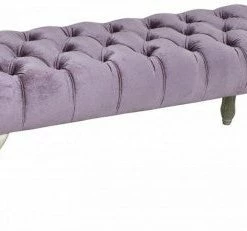 BESPOKEZ Lavender Florence Upholstered Stool