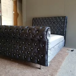 FIL Dicaprio Sleigh Crushed Velvet Bed