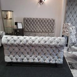 FIL Dicaprio Sleigh Crushed Velvet Bed