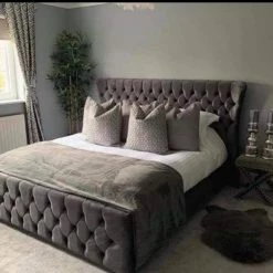 Furniture Imports LTD Oxford Curved Wingback Crushed Velvet