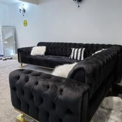 TURKISH Scarlet Corner Sofa Range In Plush Velvet