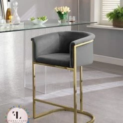 Furniture Imports LTD Hilton Luxury Metal Plating Barstool - 5 Colours