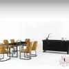 Furniture Imports LTD Anka Black Static Dining Table Set With Black Legs ALL DUBAI DINING & OCCATIONAL RANGES