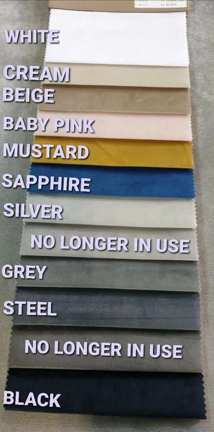 BEDFRAME SAMPLE - Plush Velvet Fabric Sample