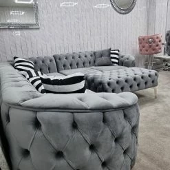 TURKISH Khalifah Corner Sofa Range Plush Velvet - Choose Combination