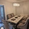 Furniture Imports LTD ALL DINING TABLE SET Phoenix Grey Marble Dining Table Set + Majestic Chairs