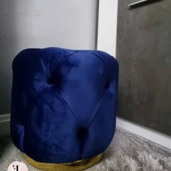 TURKISH Khalifah Round Luxury Velvet Stools - Available In Many Colours SALE ITEMS