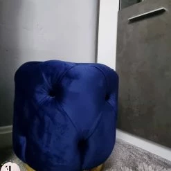 TURKISH Khalifah Round Luxury Velvet Stools - Available In Many Colours SALE ITEMS