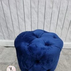 TURKISH Khalifah Round Luxury Velvet Stools - Available In Many Colours SALE ITEMS