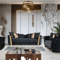 TURKISH Mayfair Sofa 3+2 Range Plush Velvet - Choose Combination DUBAI SOFA COLLECTION