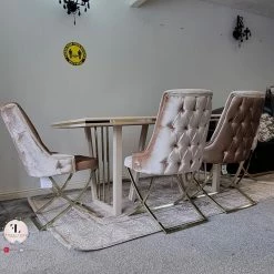 Furniture Imports LTD Pier Metal Plating Dining Chairs