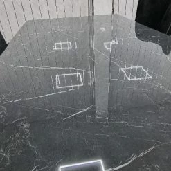 Furniture Imports LTD Karla Gold Metal Finish Dining Table Set + 4 Dining Chairs