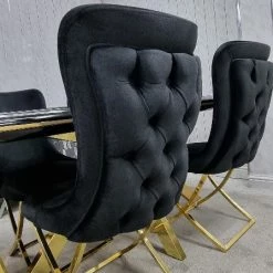 Furniture Imports LTD Karla Metal Plating Dining Chairs