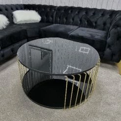 Bysol EFES ROUND COFFEE TABLE BLACK OR WHITE