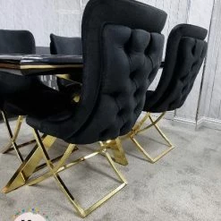 Furniture Imports LTD Karla Metal Plating Dining Chairs