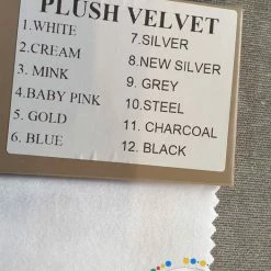 BEDFRAME SAMPLE - Plush Velvet Fabric Sample