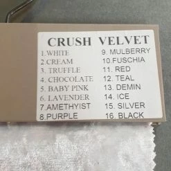 BESPOKEZ ALL SAMPLE FABRICS BEDFRAME SAMPLE - Crushed Velvet Bed Samples