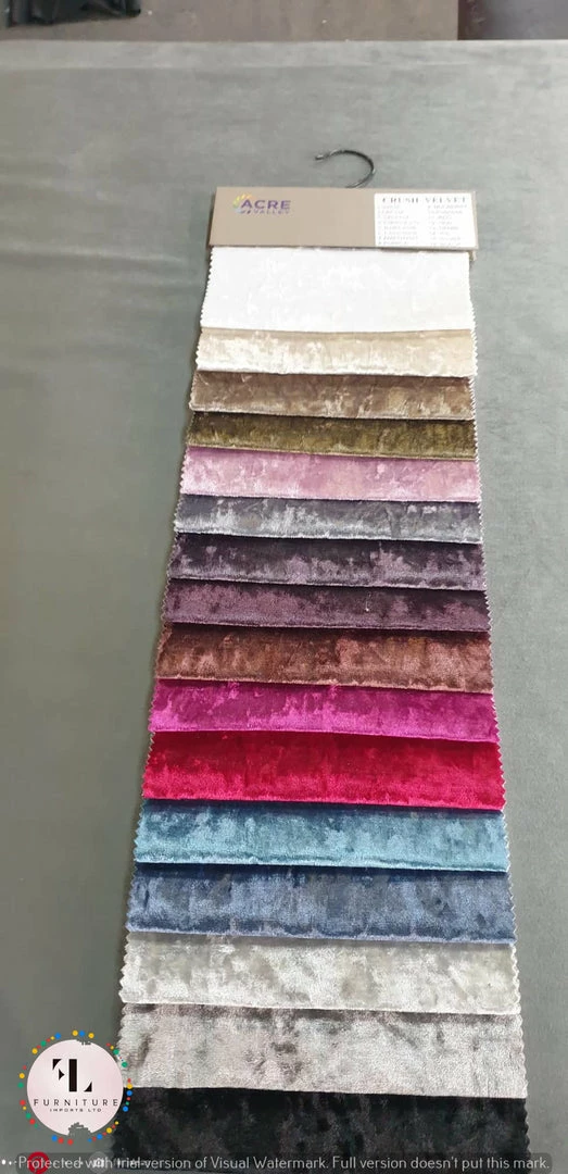 BESPOKEZ ALL SAMPLE FABRICS BEDFRAME SAMPLE - Crushed Velvet Bed Samples