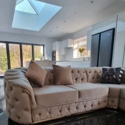 TURKISH Khalifah Corner Sofa Range Plush Velvet - Choose Combination