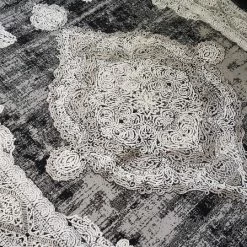 Furniture Imports LTD Santorini Rug 240 X 145 Grey Dark Grey, Silver