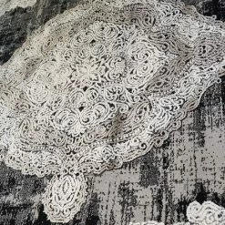 Furniture Imports LTD Santorini Rug 240 X 145 Grey Dark Grey, Silver