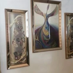 Furniture Imports LTD 3D Glitter Wall Art Peacock