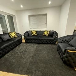 TURKISH DUBAI SOFA COLLECTION Bvlgari Sofa 3+2 Range Plush Velvet - Choose Combination