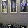 Furniture Imports LTD 3D Glitter Wall Art Angle Wings