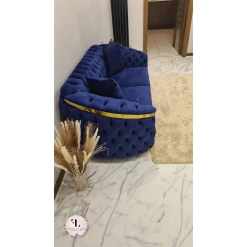 TURKISH DUBAI SOFA COLLECTION Bvlgari Sofa 3+2 Range Plush Velvet - Choose Combination