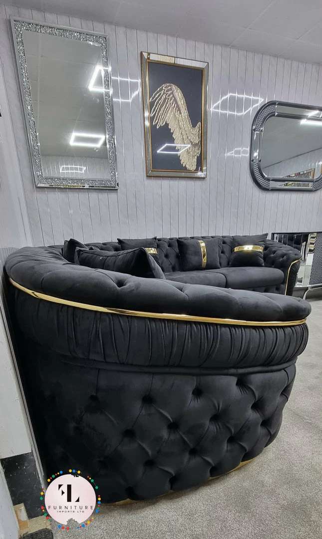 TURKISH Ambassador Corner Sofa Range Plush Velvet - 270cm X 270cm