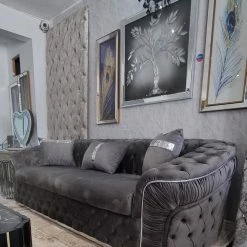 Furniture Imports LTD DUBAI SOFA COLLECTION Ambassador 3+2 Seater Plush Velvet