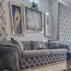 Furniture Imports LTD DUBAI SOFA COLLECTION Ambassador 3+2 Seater Plush Velvet