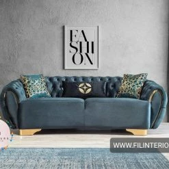 TURKISH Rubix Sofa 3+2 Range Plush Velvet - Choose Combination DUBAI SOFA COLLECTION