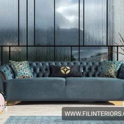 TURKISH Rubix Sofa 3+2 Range Plush Velvet - Choose Combination DUBAI SOFA COLLECTION